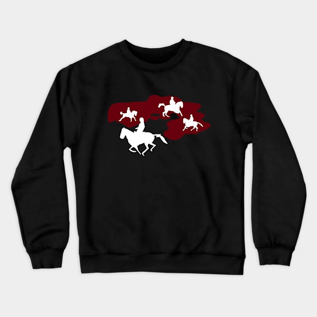 The Good the Bad and the Ugly - Title Horses Montage (Dark) Crewneck Sweatshirt by vintage-art